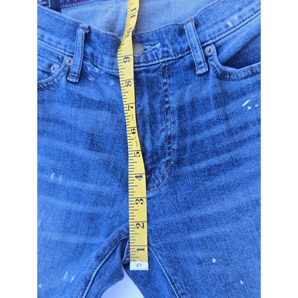 Abercrombie & Fitch Men's Super Skinny Jeans 30x30 Blue Stretch Paint Splatter D - Picture 6 of 8